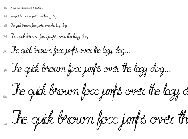 Imrans School font waterfall